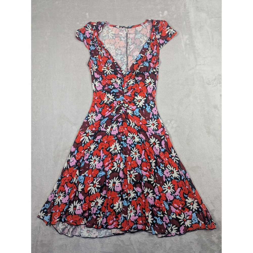 Free People Dress Womens XS Multicolor Mini Floral Key To Your‎ Heart Boho